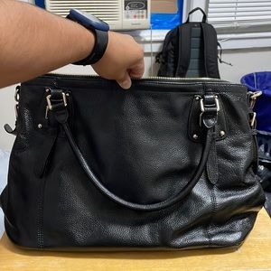 Kattee black leather bag